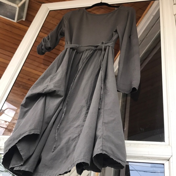 Grey/green Beautiful Asymmetrical Dress. S/M - Picture 2 of 12